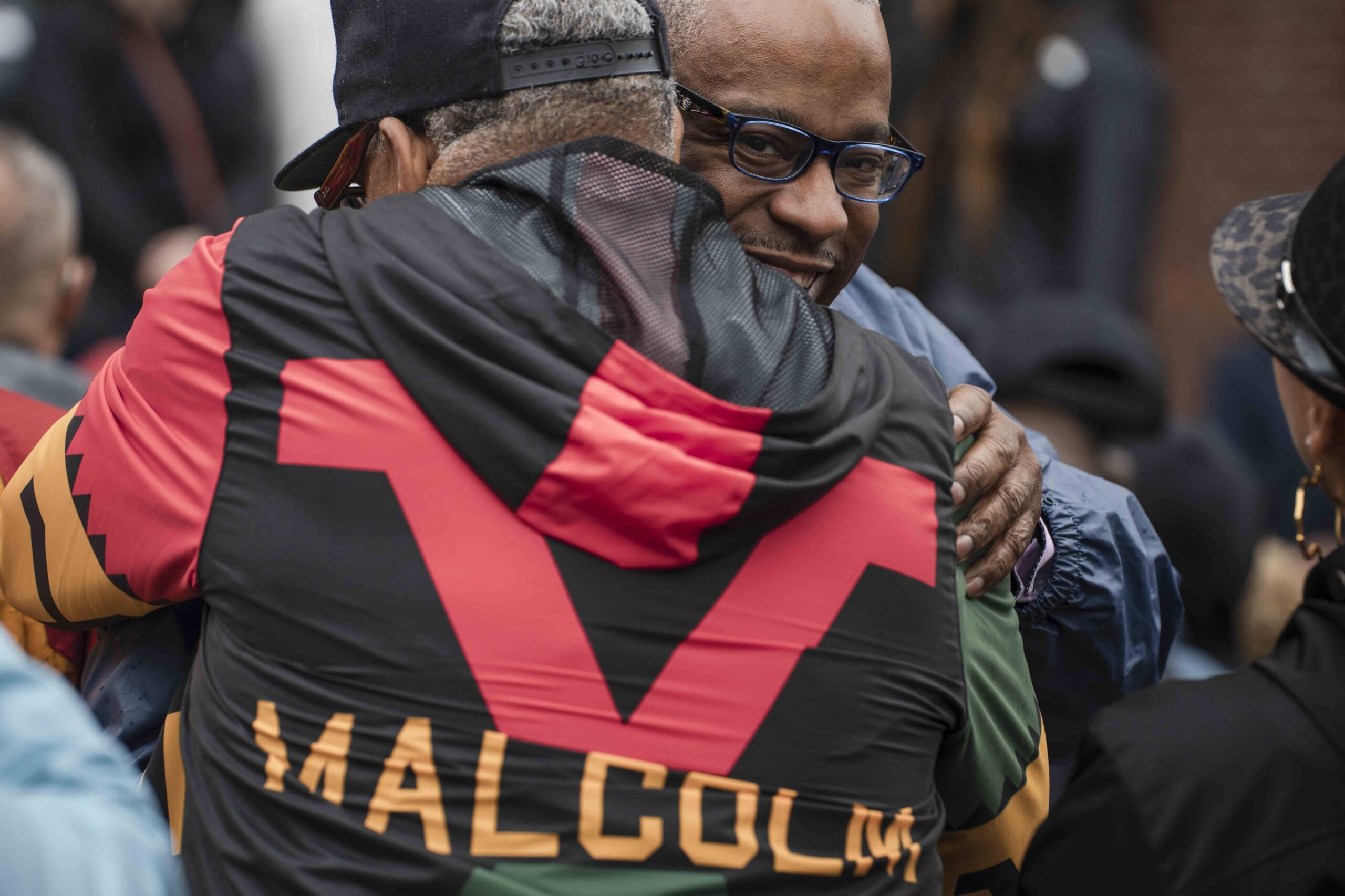 Two people hugging